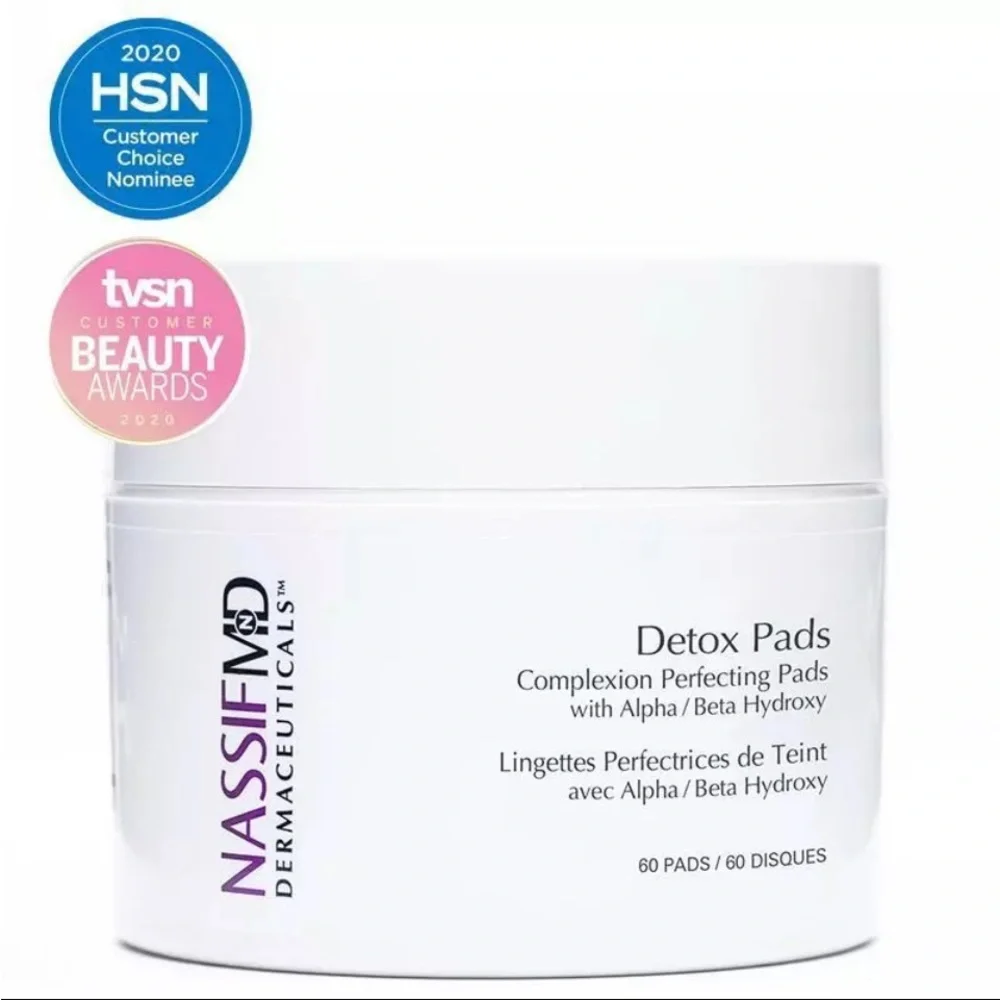 New! NassifMD Dermaceuticals Skincare Detox Pads Beauty Skincare 60 Pads